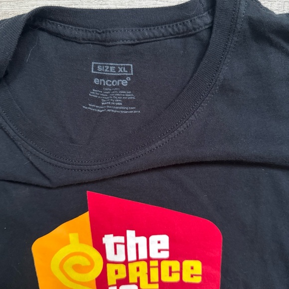 Encore The Price is Right Logo Black T-Shirt Men's XL‎ Short Sleeve Cotton USA - Picture 3 of 9